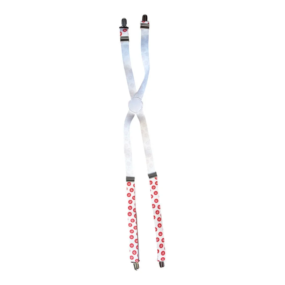 M&M’s White Red Suspenders Adjustable